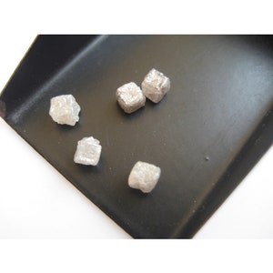 4.5mm White Grey Diamond, Rough Diamond, Raw Diamond, Uncut Diamond, Diamond Cubes, 1 Piece, White Grey Diamond Cube For Jewelry