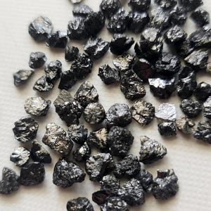 3-5mm Black Diamonds, Black Rough Diamond, Black Raw Diamond, Uncut Diamond,  Loose Black Rough Diamonds For Jewelry (1Cts To 5Cts)- PDD683