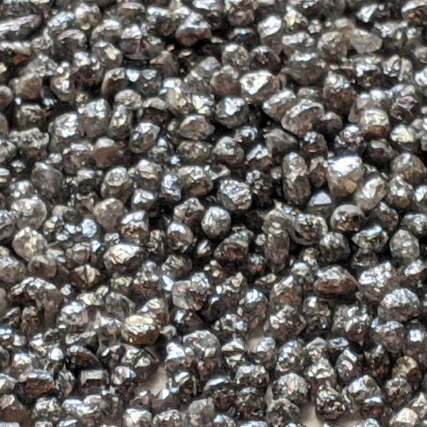 2-2.5mm Raw Black Diamond, Natural Rough Black Diamond, Loose Black Diamonds, Uncut Raw Diamonds for Jewelry (1Ct To 10Ct Options) - PPD738