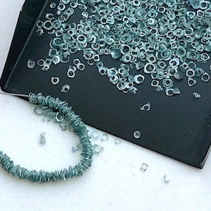 3-3.5mm Blue Rough Diamond Rings, Unique Bangle Cut, Loose Rough Diamond, Blue Raw Diamond Bangle Cut For Jewelry (2IN TO 4IN) - DS3320A