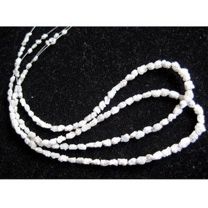 3-5mm White Raw Diamond Tumbles, White Conflict Free Diamond, Rough Diamond Tumbles, White Diamond Tumbles For Jewelry (4IN To 16IN)