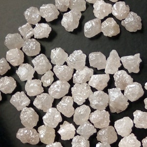 4.5-5mm White Rough Diamond, White Raw Diamond, Uncut Diamond, Loose White Diamond, Conflict Free Diamond For Jewelry (5Pc To 10Pc) - DDP171