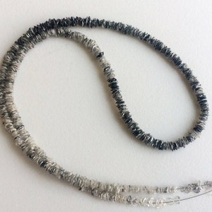 2.5-3mm Grey White Shaded Rough Diamond Rings, Unique Bangle Cut, Grey White Raw Diamond Bangle Cut For Jewlery (3.5IN To 14IN)