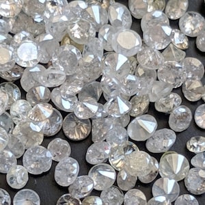 1-1.5mm White Brilliant Cut Polished Diamond Natural Faceted Sparkling White Diamond Solitaire For Jewelry (10Pc - 20Pc)