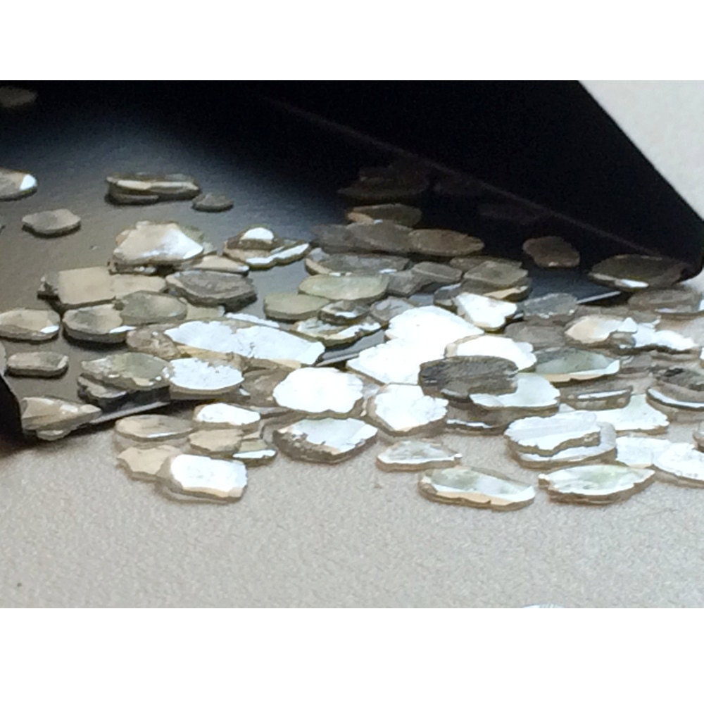 3mm-5mm Grey Diamond Slices, Faceted Diamond Slices, Raw Diamond Slices, Loose Diamonds Slice For Jewelry (0.25ct to 1ct options) - VIC50
