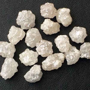5-6mm White Rough Diamond, White Raw Diamond, Uncut Diamond, Conflict Free, Loose White Rough Diamond For Jewelry (1Pcs To 5Pcs Options)