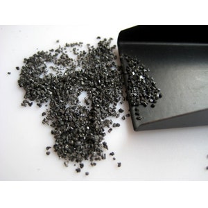 Schwarzer Diamantstaub, grauer Diamant, ungeschliffener Diamant, schwarzer Rohdiamant, schwarzer Rohdiamant, ungeschliffener Rohdiamant (Optionen von 5Cts bis 50Cts)