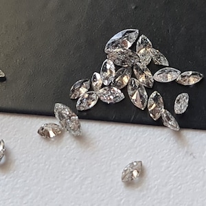 2.5x1.4-2x4mm Clear / Salt And Pepper Marquise Diamond Natural Melee Marquise Accent Diamond For Jewelry (1Pc to 5Pc)