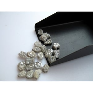 5mm White Rough Diamond, Rough Diamond, White Raw Diamond, Uncut Diamond, White Diamond For Jewelry (2Pcs To 10Pcs Options) - WRFC