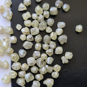 2.5-5mm Yellow Raw Diamond Crystals Natural Yellow Diamond Crystal Earth Mined Sparkly Loose Diamond For Jewelry (1CT To 10CTS Option)-PPPK5