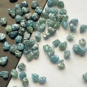2-3mm Blue Raw Diamond, Blue Rough Diamond, Rough Diamond, Uncut Diamond, Loose Diamond, Blue Conflict Free Diamond (1Ct To 10Ct Option)
