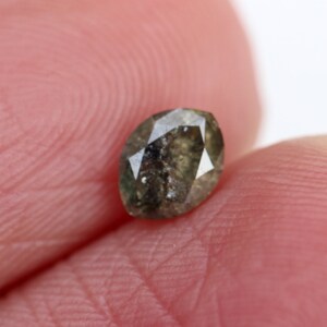 5.1x3.9mm Salt And Pepper Marquise Cut Diamond, 0.33 Cts Marquise Shape Flat Back Fancy Loose Diamond, Faceted Marquise for Ring - PDD327