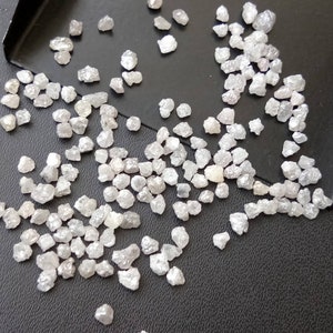 2.5-3.5mm Grey White Rough Diamond, Natural Grey White Raw Diamond, Uncut Rough Diamond, Loose Conflict Free Diamond (1Ct To 25Ct) - DDP273