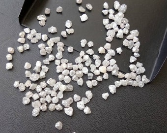 2.5-3.5mm Grey White Rough Diamond, Natural Grey White Raw Diamond, Uncut Rough Diamond, Loose Conflict Free Diamond (1Ct To 25Ct) - DDP273