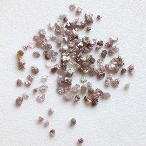 1.5-2mm Pink Rough Diamond, Raw Uncut Diamond, Natural Rough Diamond, Loose Pink Diamonds For Jewelry (1Ct To 2Ct Options) - DDP139