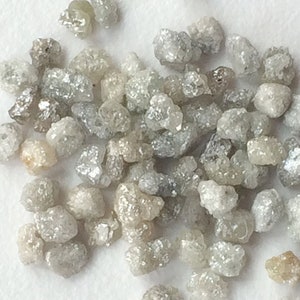2-2.5mm Sparkling Grey Rough Diamond, Grey Raw Diamond, Uncut Diamond, Grey Diamond, Loose Diamonds For Jewelry (1ct To 100 Ct Options)