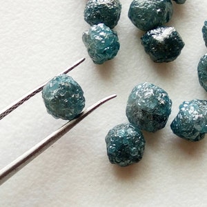 4.5-6mm Blue Raw Diamond, Blue Rough Diamond, Rough Diamond, Uncut Diamond, Loose Diamond, Blue Conflict Free For Jewelry (2Pc To 10Pc)