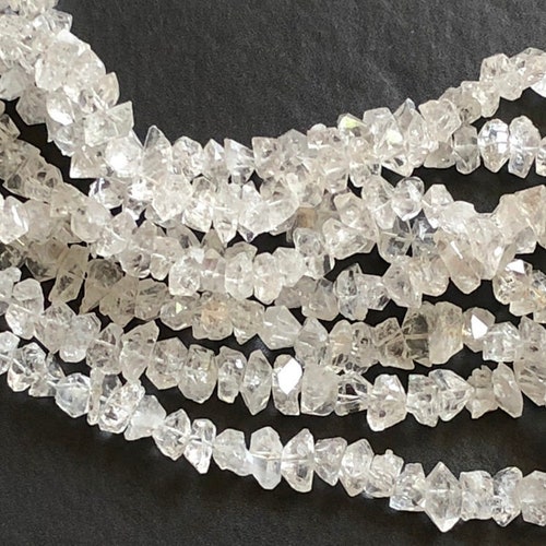 9-12mm shops White Herkimer Diamond Quartz Beads, Natural Center Drilled Clear Raw Herkimer Diamond Quartz Nuggets (4IN To 8IN Options) - ADG125