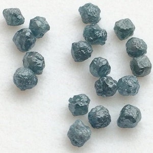 3.5-4mm Blue Raw Diamond, Blue Rough Diamond, Rough Diamond, Uncut Diamond, Loose Diamond, Conflict Free Diamond For Jewelry (2Pc To 10Pcs)