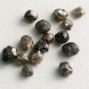 4-6mm Brown Rough Diamond Crystal, Raw Diamond, Uncut Diamond, Loose Diamond, Diamond Octahedron For Jewelry (1Pc To 2Pc) - DS80