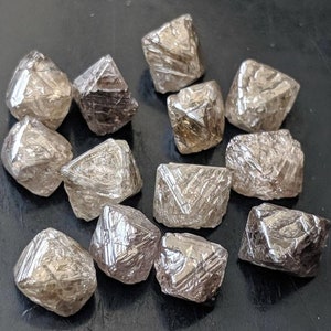 4-4.5mm Light Brown Raw Diamond Crystal, Natural Brown Rough Diamond Crystal, 1 Pc Loose Brown Diamond Crystal, Diamond Octahedron - PPD578