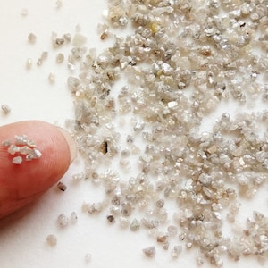 1-2mm Grey Rough Diamond Chips, Uncut Diamond, Raw Diamond Chips, Raw Uncut Diamond Chips For Jewelry (1Ct To 10CT Options) - DS4082