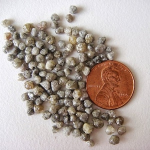 3mm Sparkling Grey Rough Diamond, Raw Diamond, Uncut Diamond, Grey Diamond, Grey Diamond For Jewelry (1Ct To 10Ct Options)