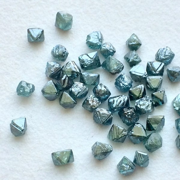 2-2.5mm Blue Rough Diamond Crystal, Blue Crystal, Natural Raw Diamond, Rough Diamond, Uncut Diamond, Loose Blue Diamond (1Pcs To 5Pc)