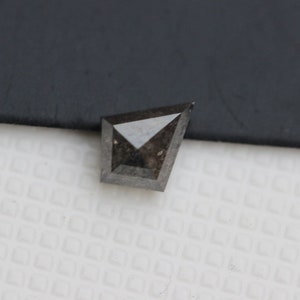 5,1 x 4 mm zout en peper diamant 0,25 cts fancy vliegervorm roos geslepen platte achterkant cabochon diamant vlieger voor verlovingsring