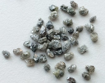 3-4mm Grey Rough Diamond, Grey Raw Diamond, Uncut Diamond, Grey Diamond, Conflict Free Diamond For Jewelry (1Ct To 100Ct Option)