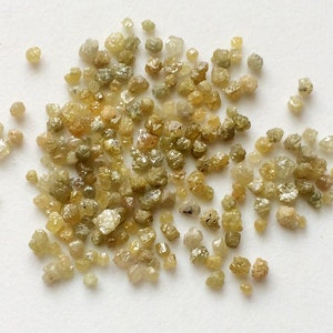 2-4mm Yellow Round Rough Diamond, Yellow Raw Diamond, Uncut Diamond, Loose Diamond, Yellow Conflict Free Diamond For Jewelry (1Ct To 10 Cts)