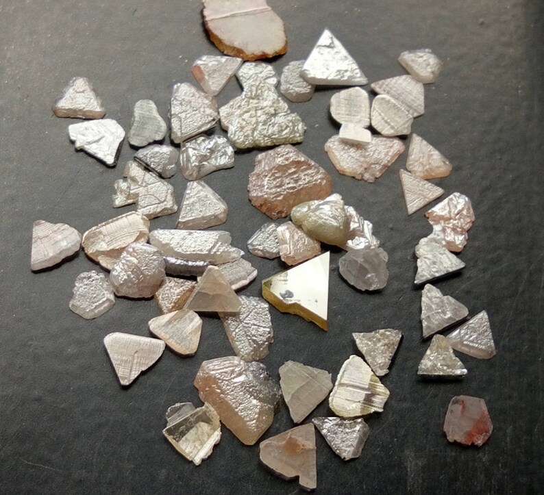 3-6mm Fancy Rough Diamond Slice Natural Mix Brown & Grey Raw - Etsy