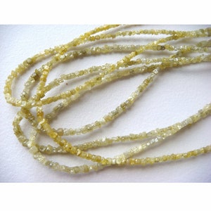 1.5mm To 2mm Yellow Rough Diamond Box Cubes, Yellow Raw Diamonds, Raw Box Diamonds Beads, Conflict Free Diamond Beads (4IN T0 16IN Options)