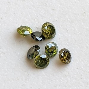 2.8mm Green Brilliant Cut Faceted Round Shape Diamond, Loose Sparkling Green Solitaire Diamond For Jewelry single piece - PPKJ173
