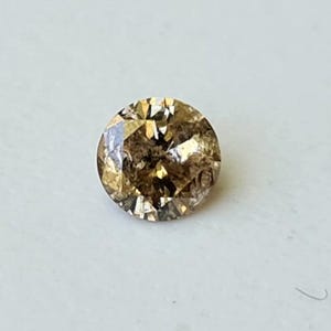 3mm Champagne Brown Round Brilliant Cut Diamond Faceted Diamond For Ring Loose Natural Champagne Brown Solitaire Diamond For Jewelry -PDD852