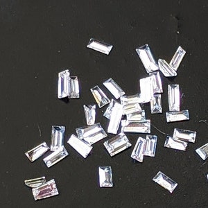 Rectangle Faceted MELEE Diamond for Jewelry, Rare 1.5-2 mm Baguette Cut Diamond, Natural Clear/White Baguette Diamond (2Pcs-5Pcs)-PDD478