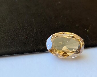3.9x5.5mm Yellow Diamond Oval Cut Brilliant Cut For Jewelry, Citrine Color Conflict Free Natural Diamond