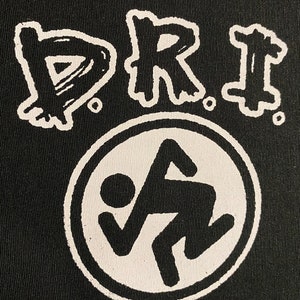 D.R.I. Band Punk Patch Screenprinted Sew On 4"x3.5" DRI