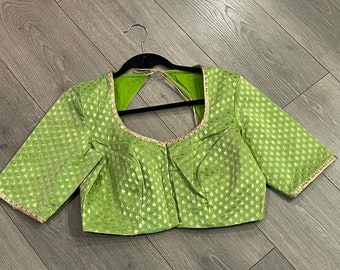 Green shadebanarasi blouse with designer stitched blouse |saree blouse|wedding blouse|maggam blouse|designer blouse|sequin blouse