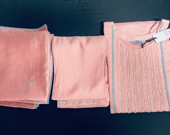 Chanderi partywear dress palazzo set