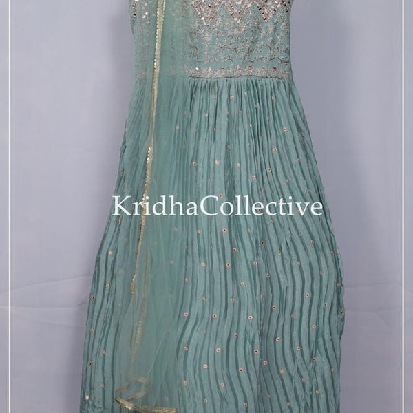 Long dress with embroidery and heavy stone workfloorlength dress|teenagers dresses |party Wear dresses |indianethnic wear |kurtitops|festive