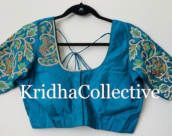 Bridal maggam work blouse for saree|saree blouse|saree with stitched blouse |work blouse|wedding blouse