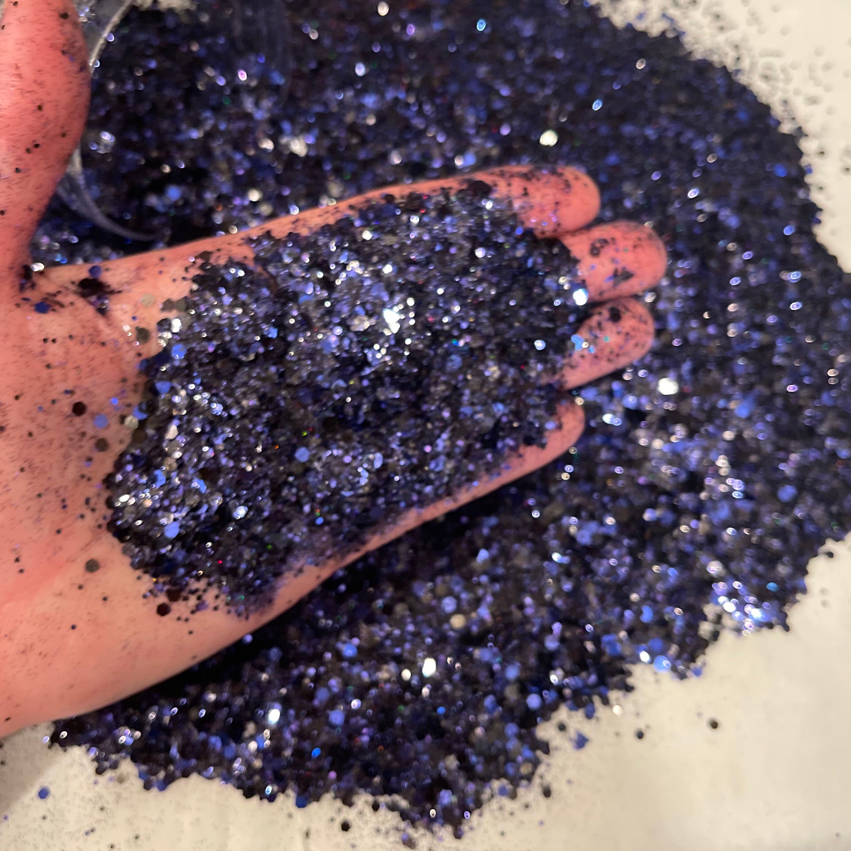 Dark Blue Chunky Glitter Navy Blue Polyester Chunky Glitter Etsy
