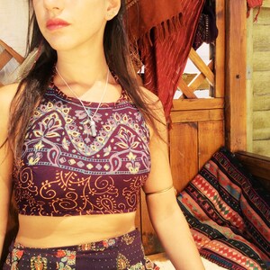 Katoenen crop-top mandala