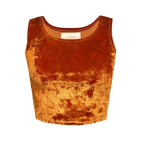RUST Crushed Velvet Tank Top