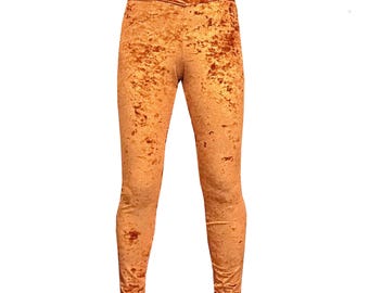 RUST Crushed Velvet Leggings