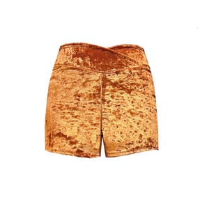 RUST Crushed Velvet Shorts