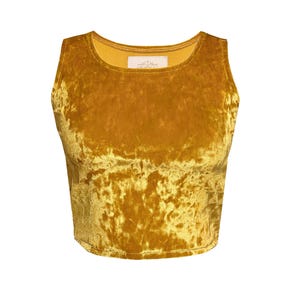 GEOLU Crushed Velvet Tank Top