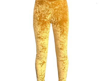 GEOLU Crushed Velvet Leggings