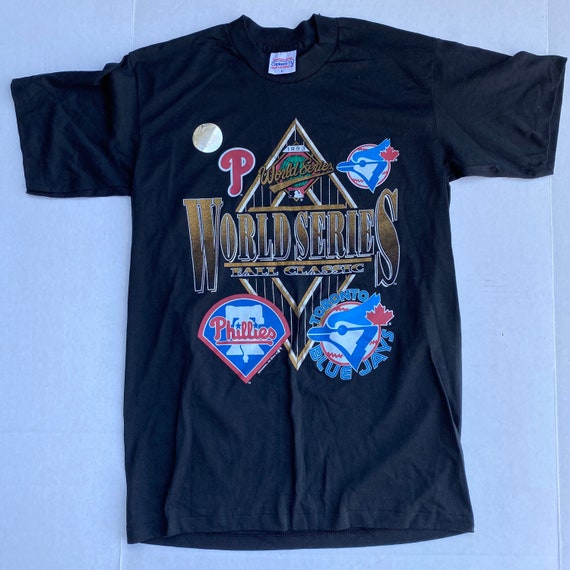 Vintage NEW 1993 World Series T-shirt Tee RARE Black L Toronto 